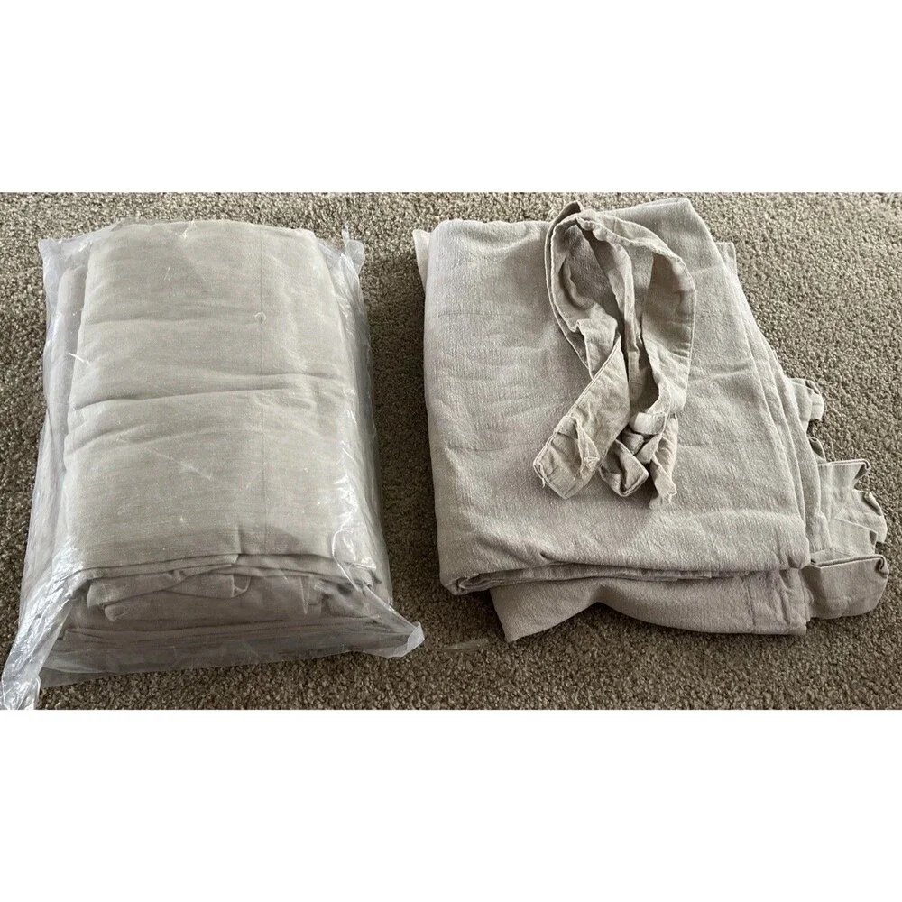 Ikea LENDA curtains 4 panels top tabs  55
